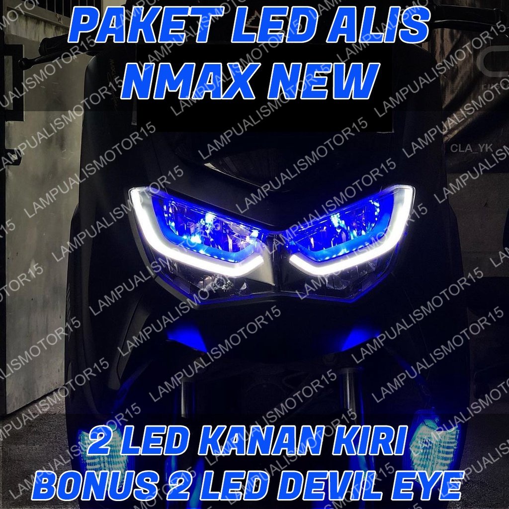 PROMO PAKETAN LAMPU ALIS NMAX NEW BONUS DEVIL EYE LAMPU ALIS DRL BONUS DEVIL EYES ALL NEW NMAX 2020 