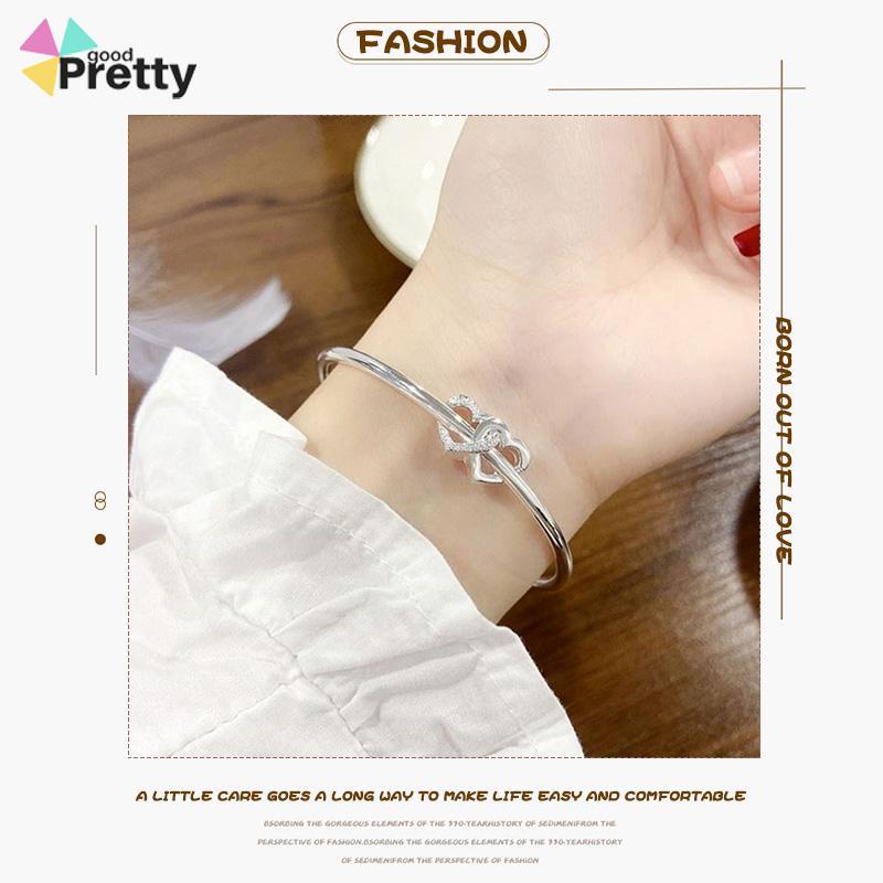 Gelang cinta Korea Gelang ganda dorong-tarik disesuaikan desain Aksesoris Fashion Bangle - PD