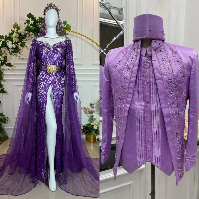 TERLARIS CAUPLE  PASANGAN KEBAYA AKAD MODREN /KEBAYA PASANGAN TERBARU// AKAD EKOR PREMIUN//BAJU PENGANTIN TERBARU|KEBAYA DRESS COUPLE|KEBAYA MASA KINI