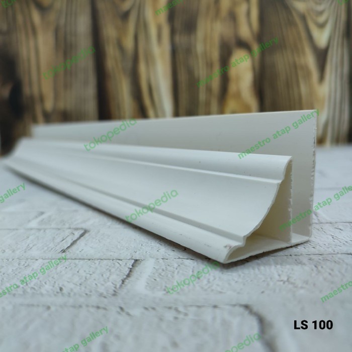 Lis Plafon PVC Putih Polos