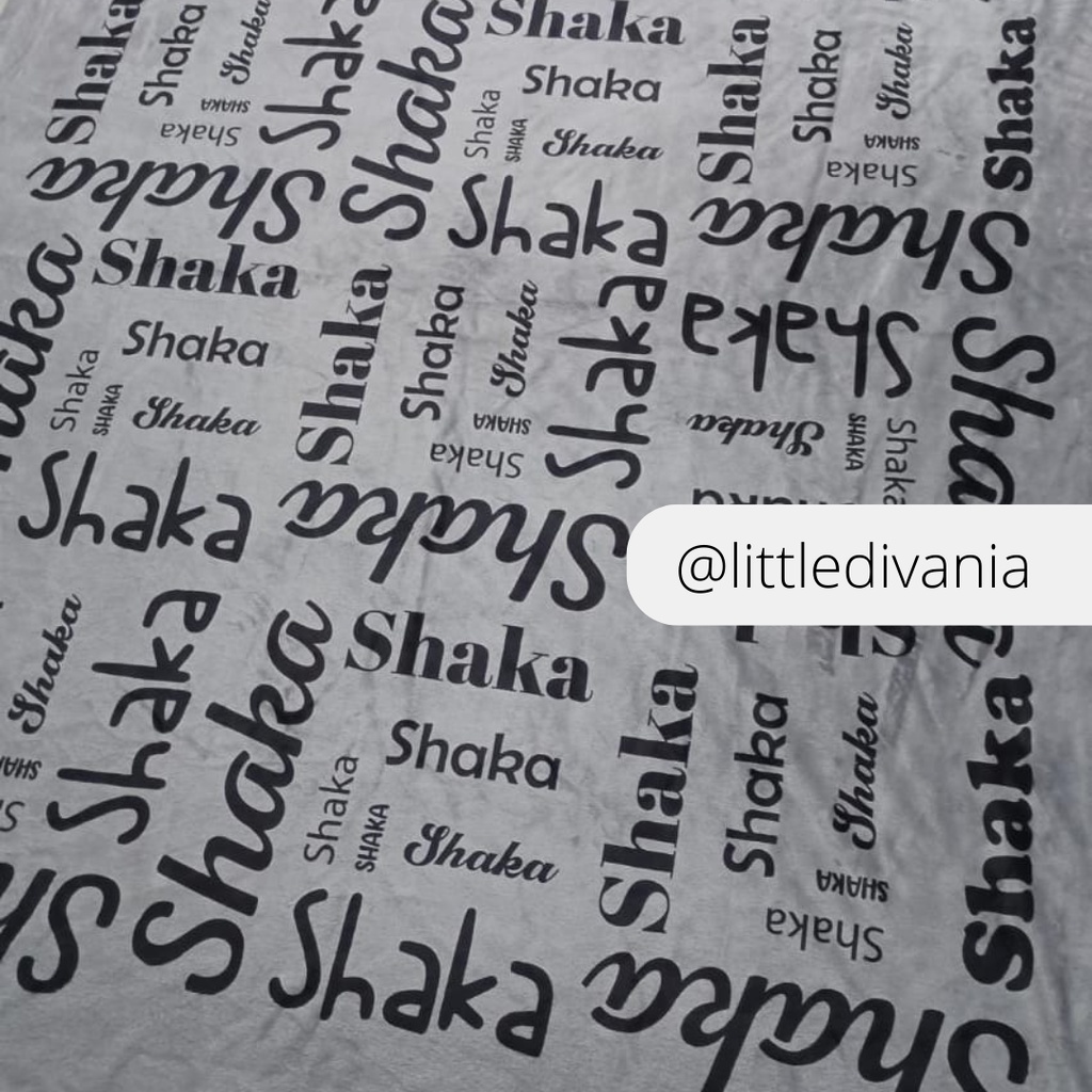 Selimut CUSTOM NAMA bisa untuk Bayi Anak Dewasa Blanket Font Abjad Pattern