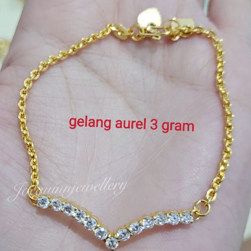 gelang Aurel emas muda 3 gram