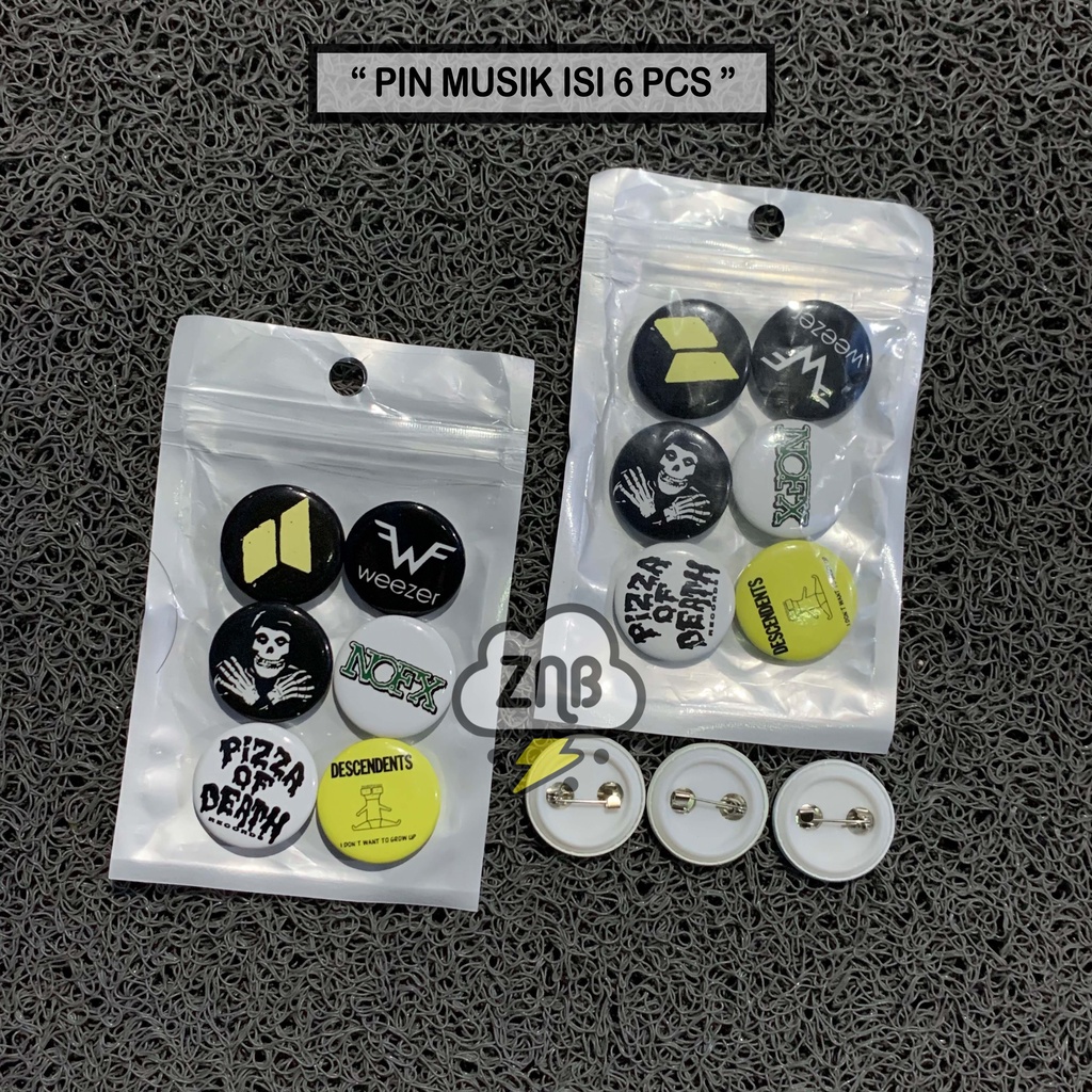 Pin Band Bros Lucu Pin Button Peniti Bulat Mini Baju Band Punk High Quality