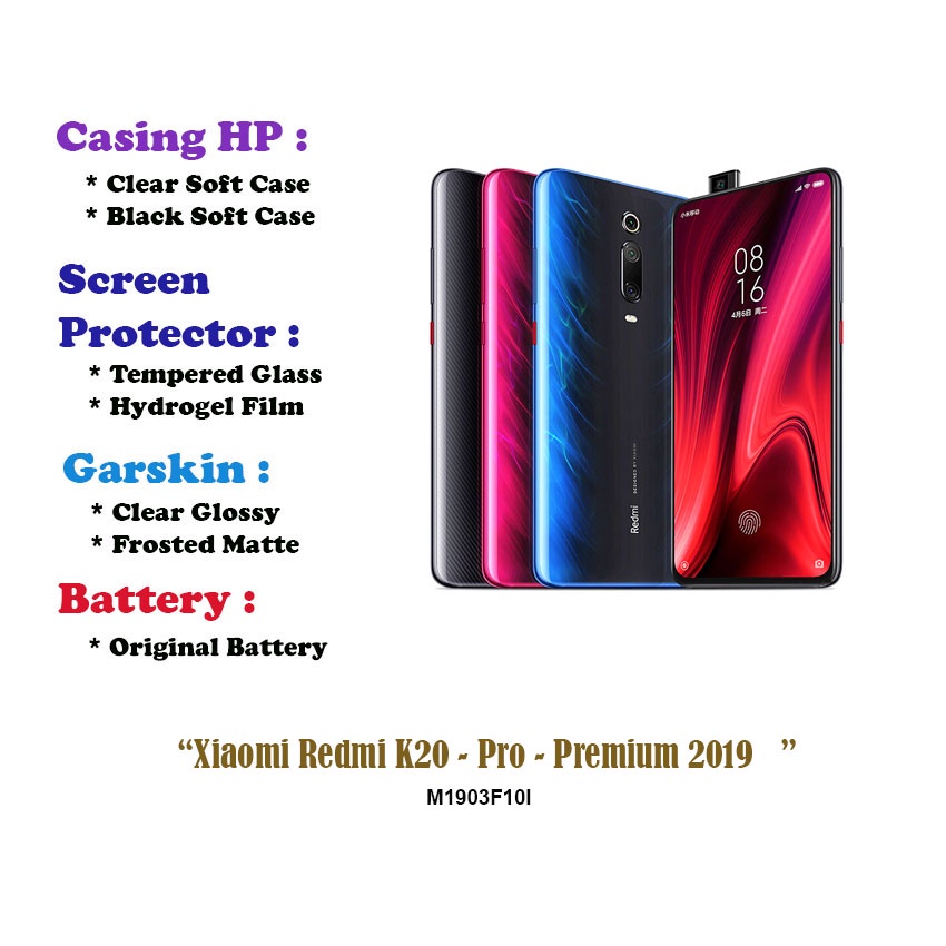 Xiaomi Redmi K20 - Pro - Premium 2019 - 6.39 inch - Case - Screen Protector - Battery - Dll