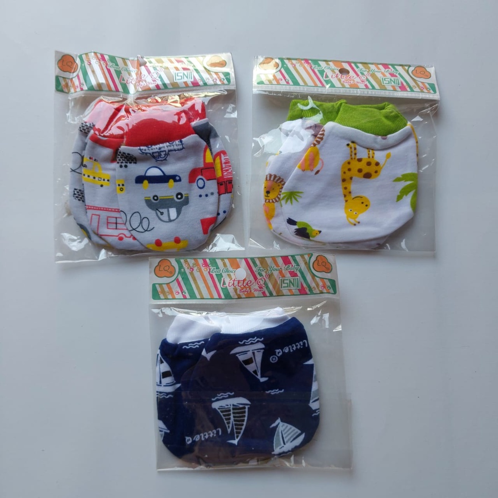 Little Q Sarung Tangan dan Kaki Bayi - LittleQ STK bayi SNI Seri Motif dan Polos