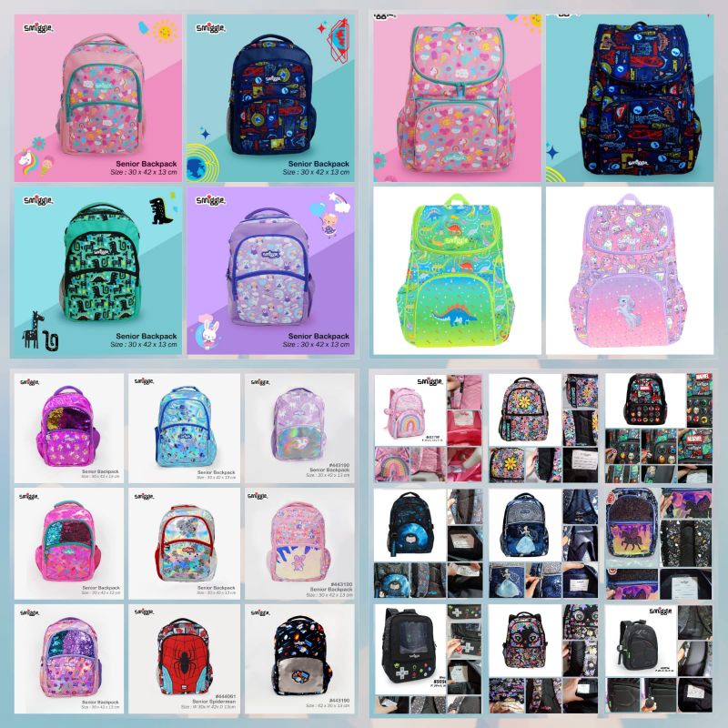 Tas smiggle senior/tas ransel smiggle/backpack smiggle/tas ransel smiggle senior/tas smiggle( ukuran SD-SMP)