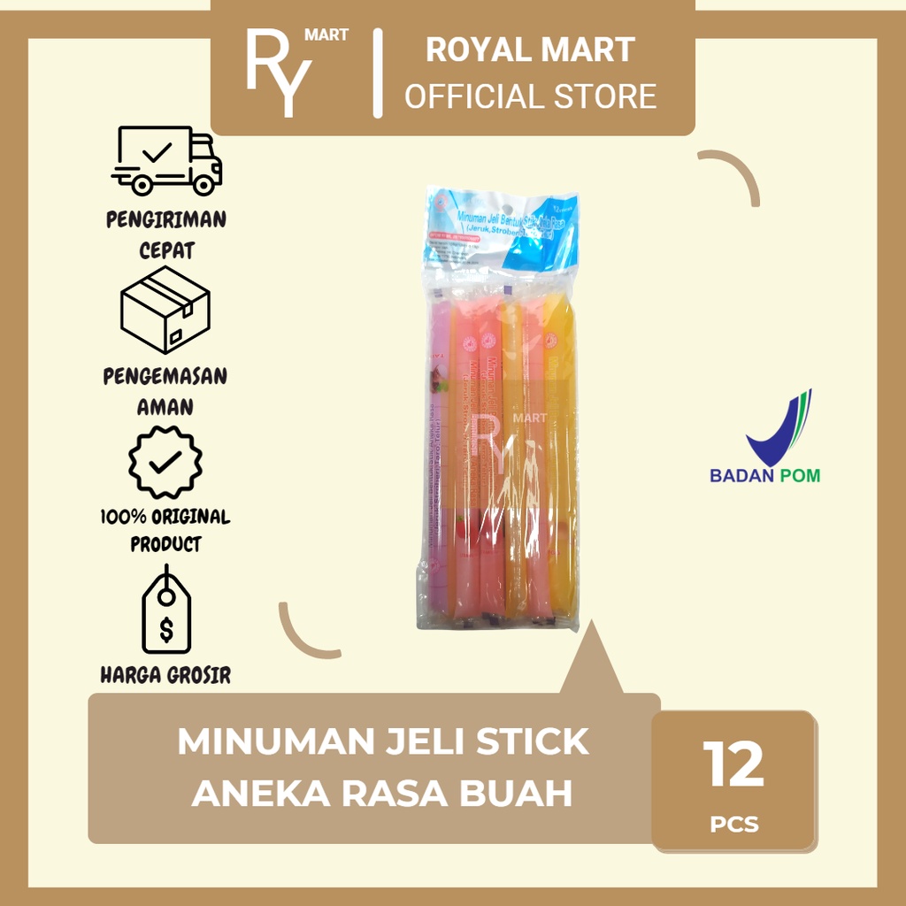 

Minuman Jeli Stick Aneka Rasa Buah 12's