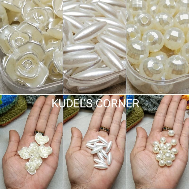 25gr / 22-60PCS manik mote mutiara GRADE A/ manik mutiara berbagai bentuk dan ukuran