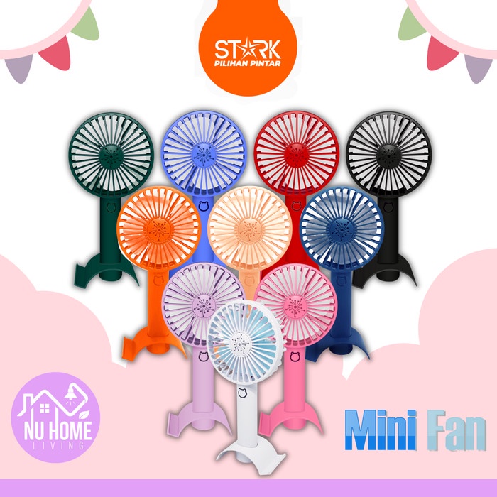 kipas angin STARK Mini Fan Hand Fan Portable Kipas Angin Portable - Basic, Putih(U2L7) kipas angin m