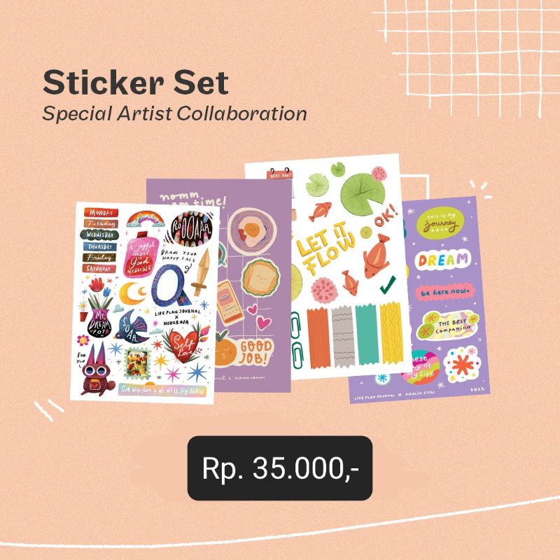 

[ DAISYSTORE ] Sticker kolaborasi by LIFEPLANJOURNAL menghias planner 2023