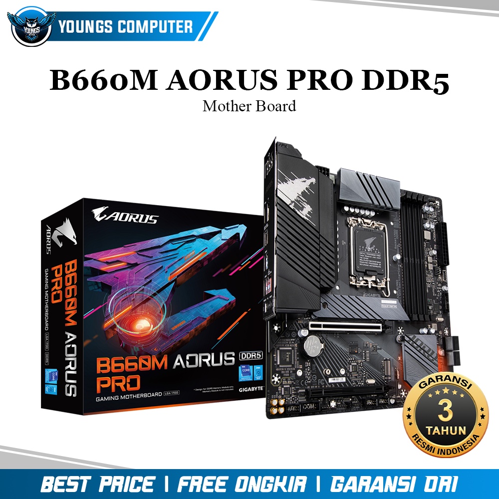 GIGABYTE B660M AORUS PRO DDR5 | MOTHERBOARD INTEL B660 LGA1700 MATX