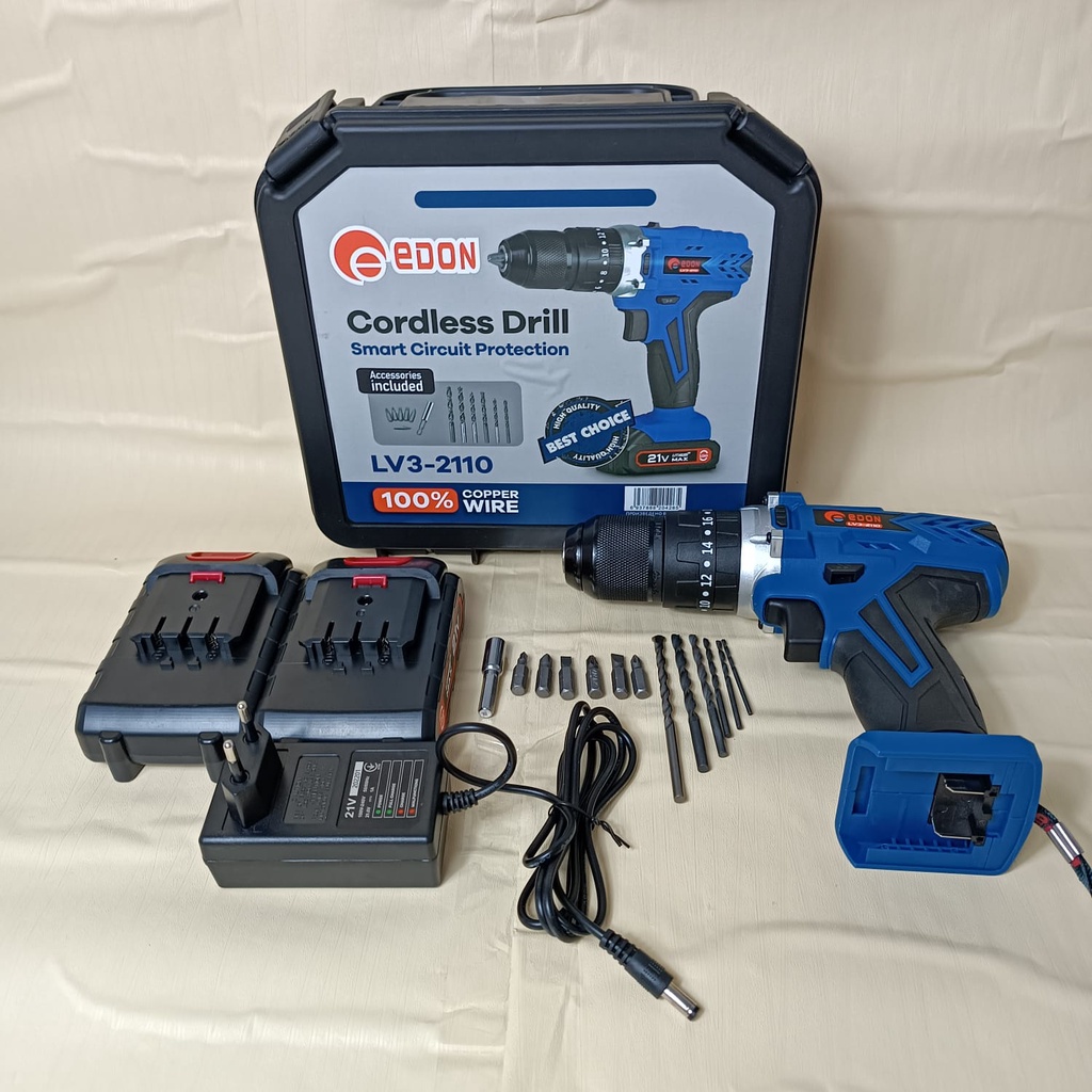 EDON Mesin Bor Tangan Tembok Beton 10mm Edon lv3-2110 impact drill edon