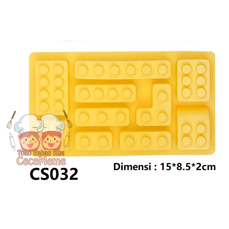 Cetakan Silikon Lego Cokat Jelly Pudding Clay Permen Balok Blok Block