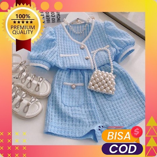 Cl203-Impor Stelan Baju Anak Cewek Umur 1, 2, 3, 4, 5, 6 Tahun Anggun Cantik Dan Bagus Banget Set An