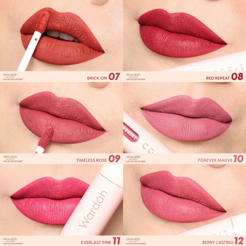 WARDAH Colorfit Last All Day Lip Paint - Tahan Lama Hingga 12 Jam dan Transferproof