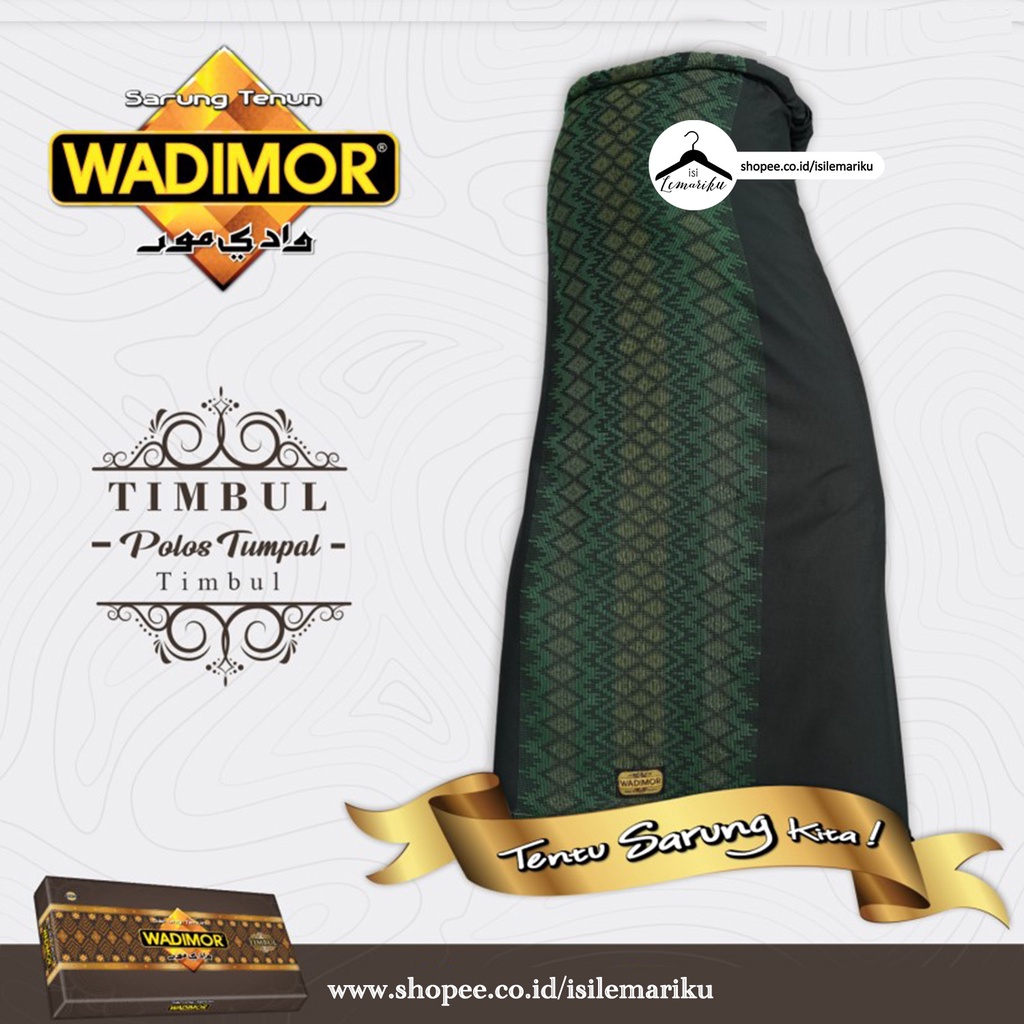 Sarung WADIMOR Polos TUMPAL TIMBUL / Sarung Tenun Laki Laki