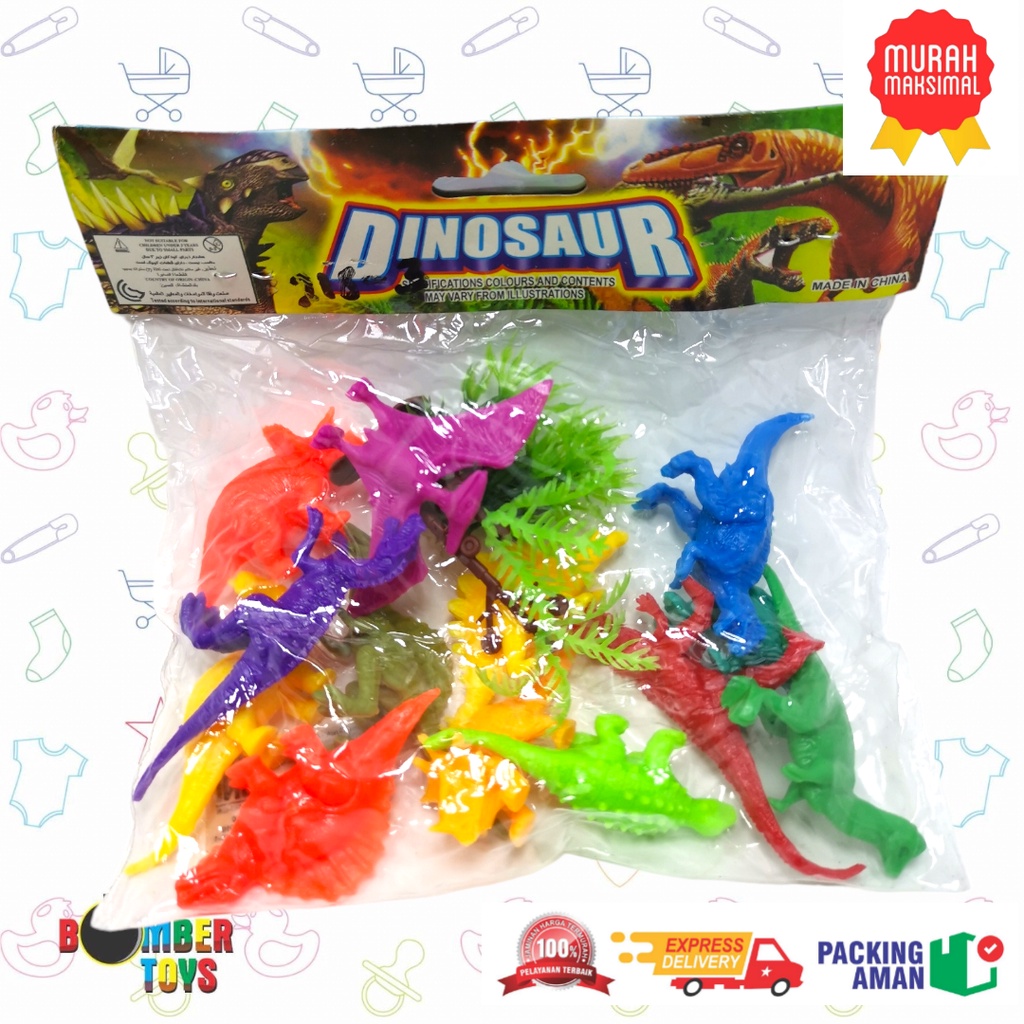 MAINAN ANAK LAKI PEREMPUAN MINI DINO DINOSAURUS KECIL KARET MINIATUR