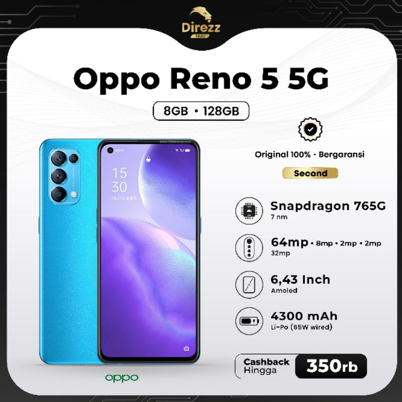 oppo reno 5 8/128gb Second mulus