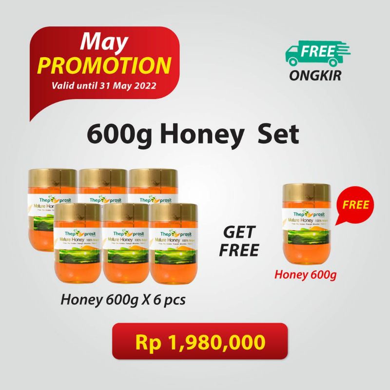 

Madu Thailand Tepprasit 600gr Set