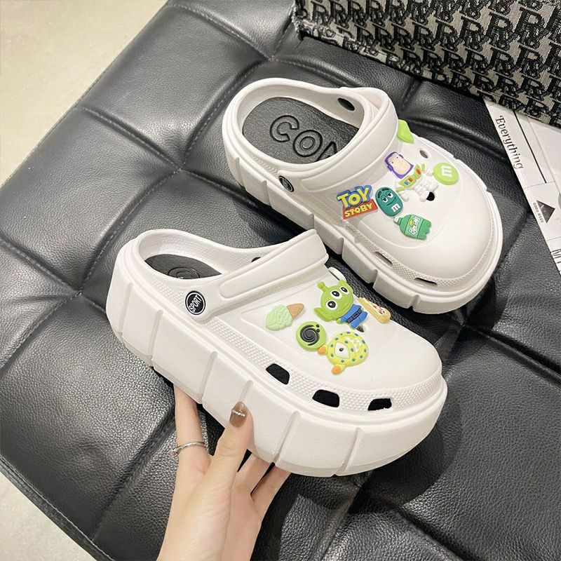 ChubbyGlory SH2252 Bisa COD Sendal Wanita Sendal Crocs Import Toys tinggi 7 cm Sendal Slop Karet Empuk Premium Sendal Slip On Baim Fuji sendal wedges sendal fuji sandal crocs bkk tinggi 7 cm termurah dan terlaris ringan anti slip anti licin