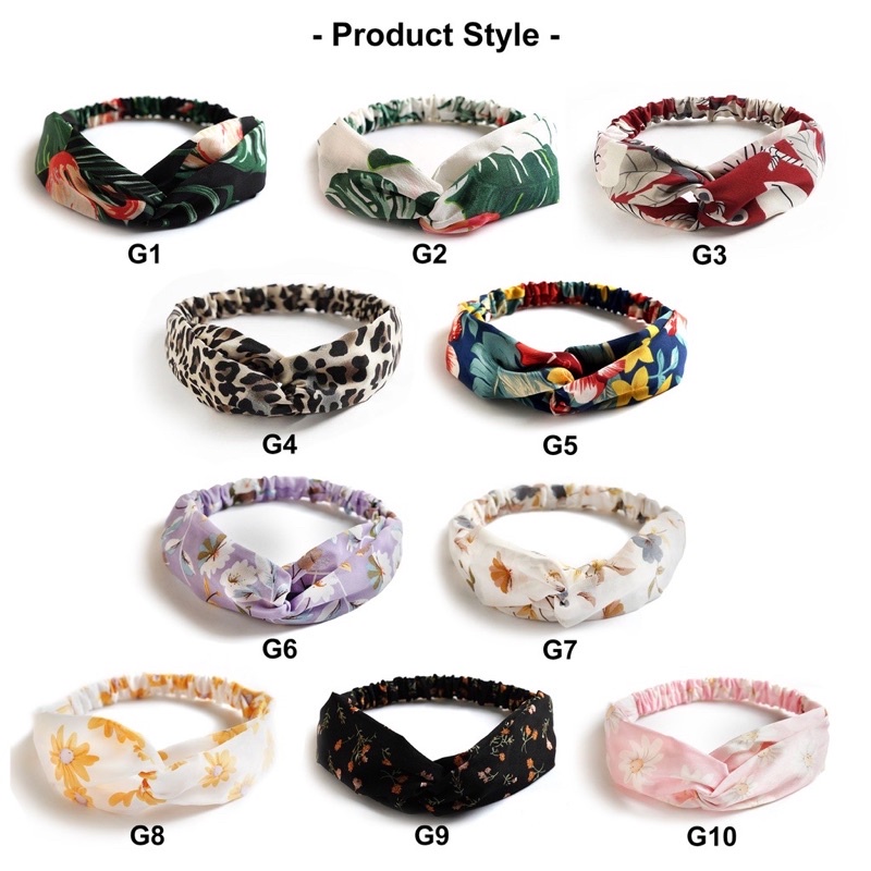 PROMO ! Bandana Masker Polos &amp; Motif Flower by Masker by Lea