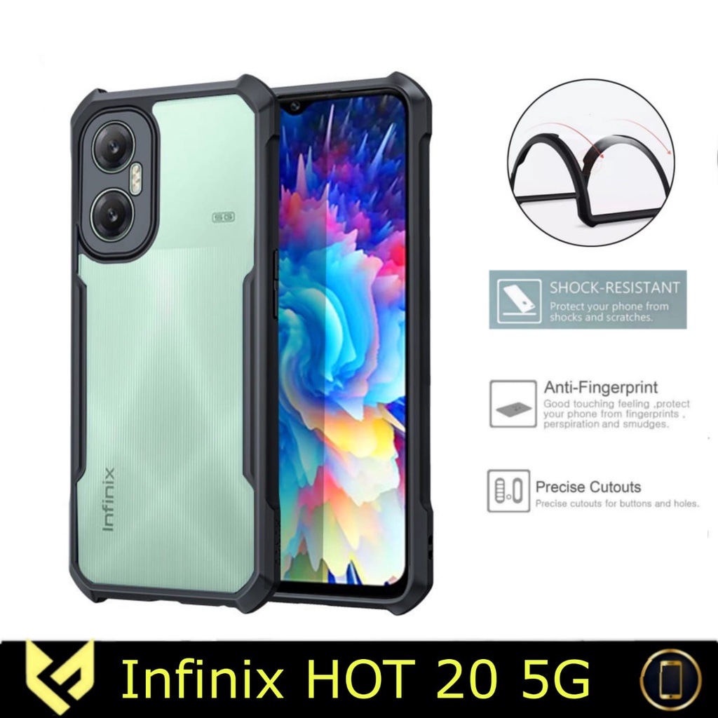 New Model Case INFINIX HOT 20 5G Case Shockproof Fusion Xundd Body Transparant Premium Quality Casing Handphone Fids Stor