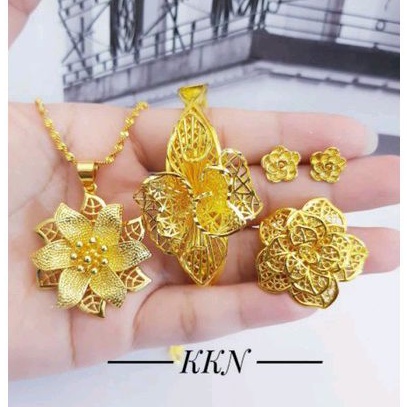 Xuping Set Perhiasan Wanita Kendari Gold Lapis Emas 24k 1119f