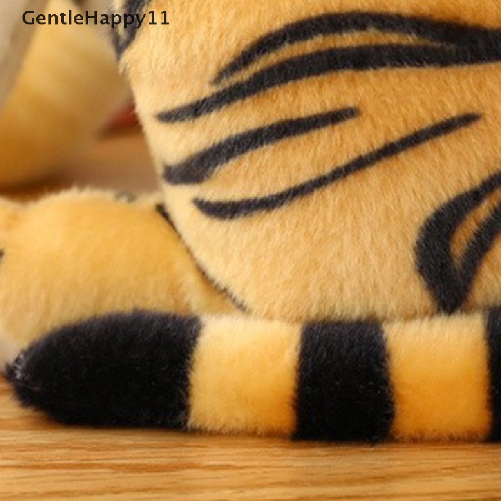 Gentlehappy 23-33 cm Cute lifelike Tiger Stuffed Animals White Tigers Mainan Mewah Real-life Wil id