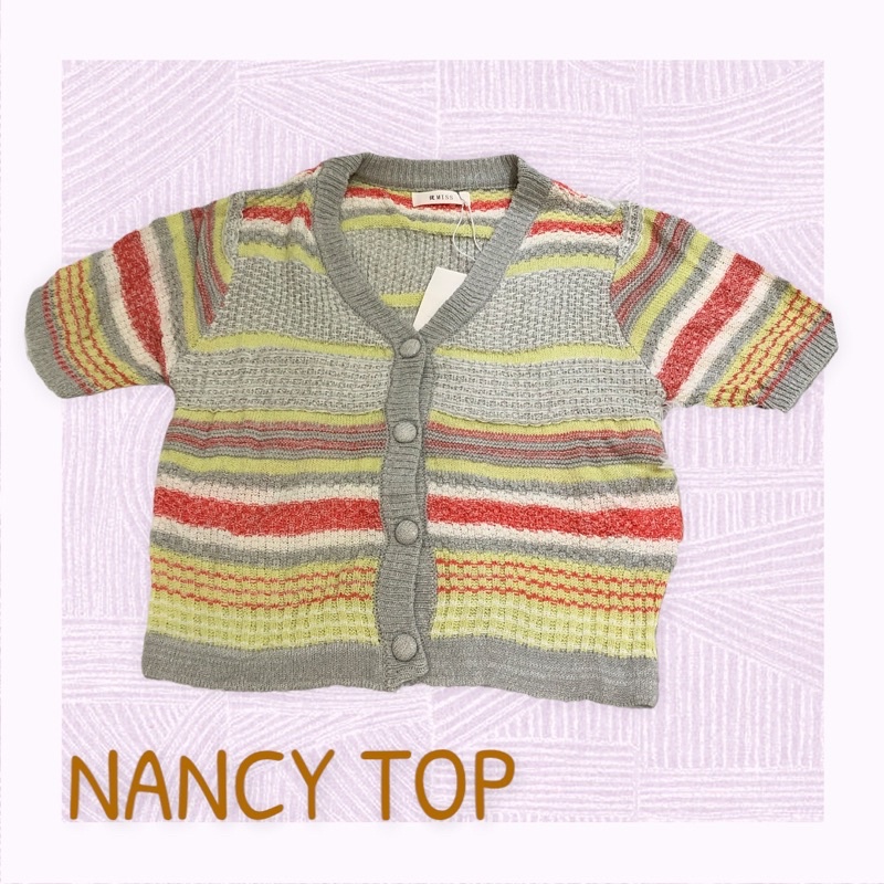 [WEARLICIOUS.CO] - NANCY TOP | ATASAN RAJUT WANITA IMPORT PREMIUM TOP RAJUT KAOS KOREA WANITA