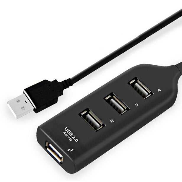 USB Hub 2.0 4 Port / Tambahan Lubang Usb Laptop Pc Notebook