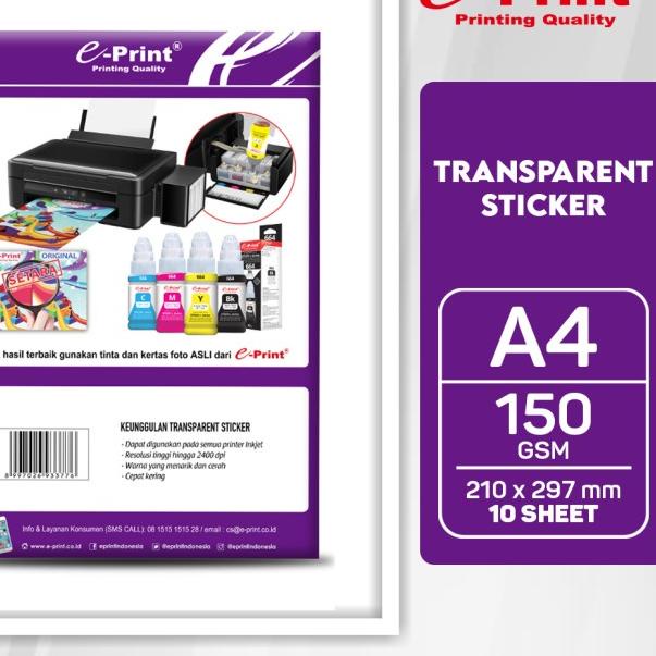 

Kertas Foto e-Print Transparent Stiker