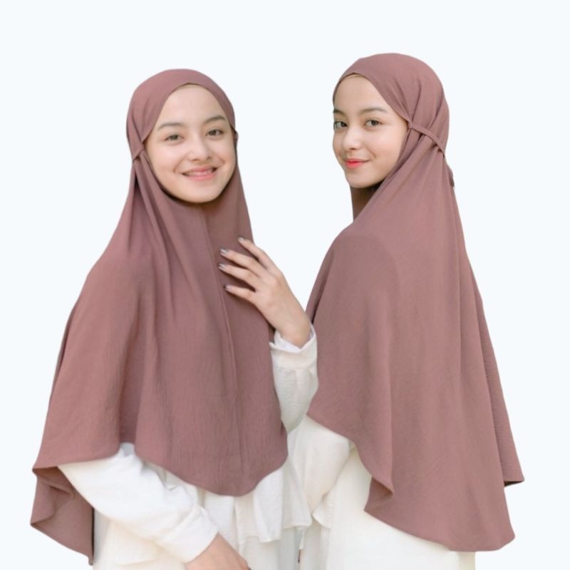 Bergo Crinkle Airflow jilbab Premium tali belakang