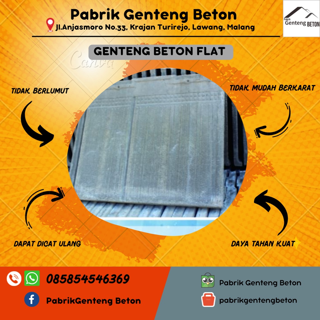 GENTENG BETON FLAT