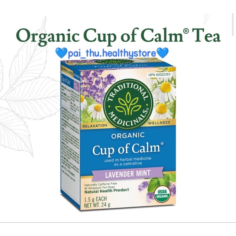 

Traditional Medicinals Yellow Pau d' Arco- Caffeine FREE- Teh Organik/ Organic Cup of Calm Lavender Mint Traditional Medicinals @16 wrapped teabags/box