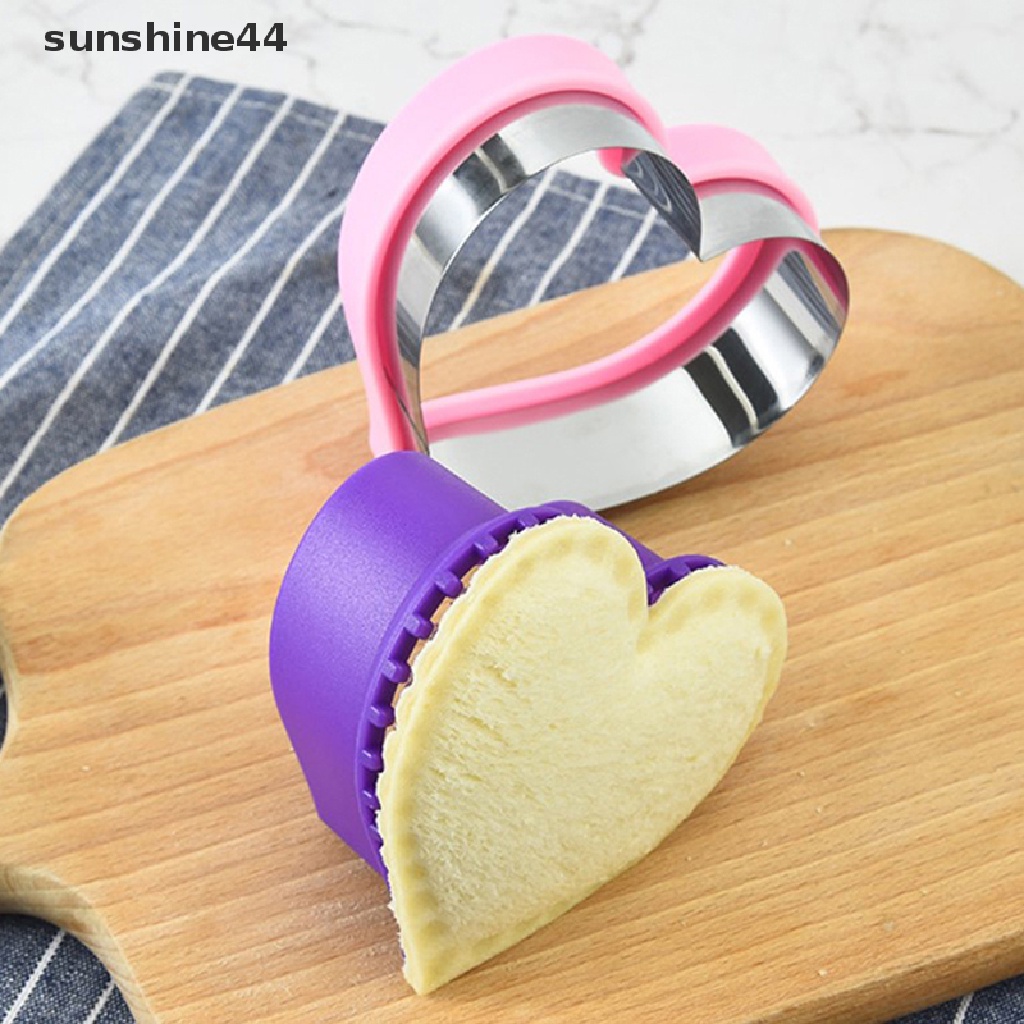 Sunshine 1Pc Cetakan Pemotong Sandwich / Biskuit / Cookies Bentuk Bervariasi Bahan Stainless Steel