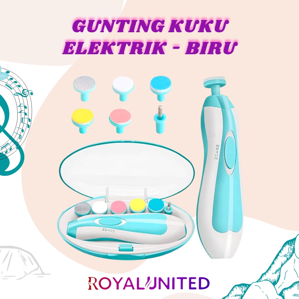 Gunting Kuku Bayi Elektric - Biru