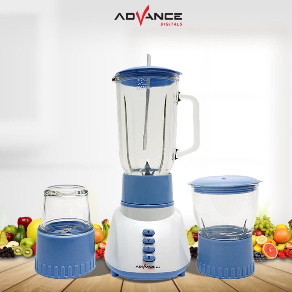 ADVANCE Blender Multi Fungsi 3 in 1 Bahan Kaca 1.5 Liter BL-5