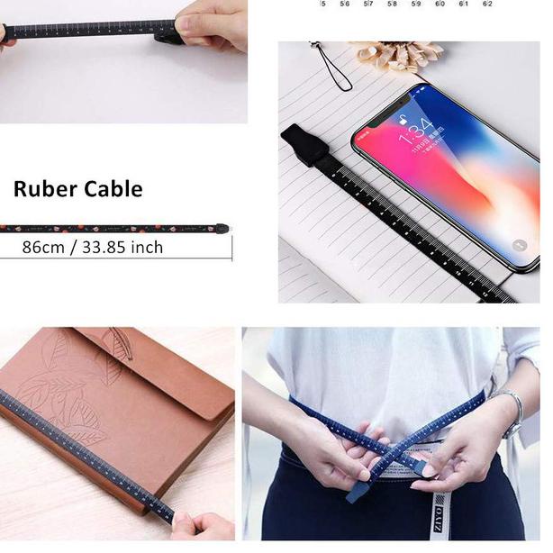 Lanyard Data Cable Kabel Gantungan Meteran (USB Type C) - Biru