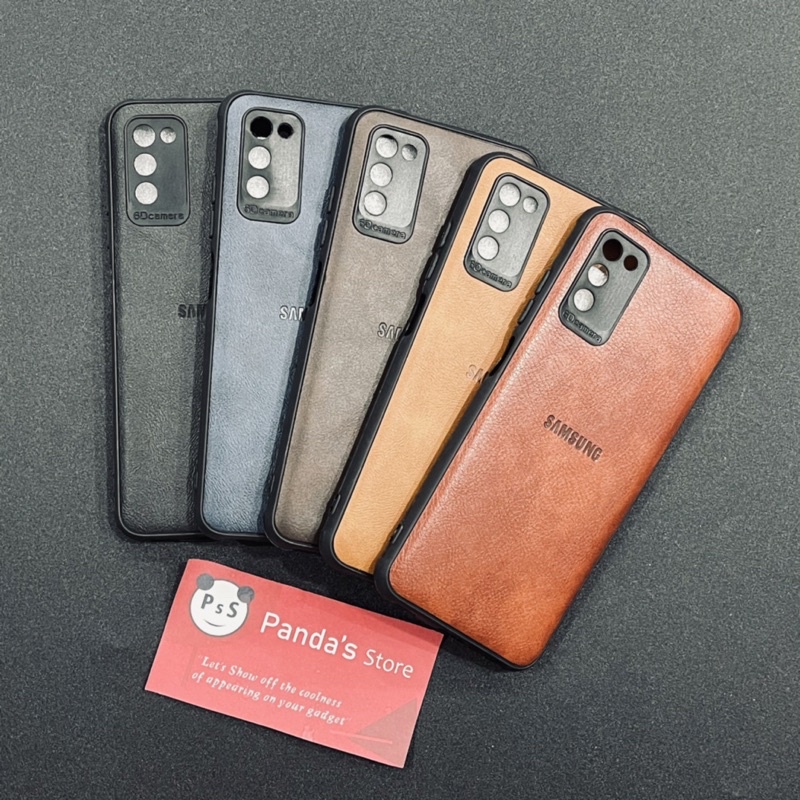 Leather Case Samsung A03s / A02s Softcase Kulit Elegan Casing Slim Fit