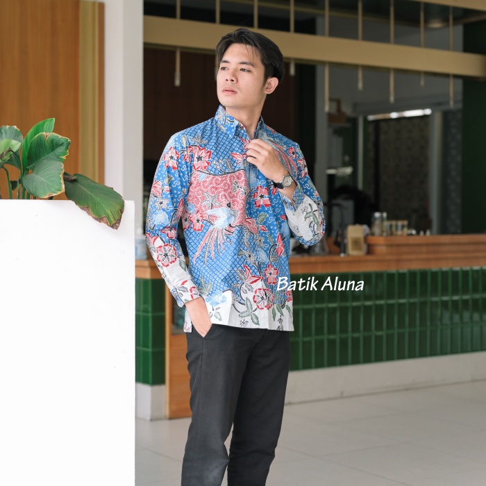 Kemeja Batik Semi Tulis Premium Solo Katun Primisma Batik Aluna PTS 003