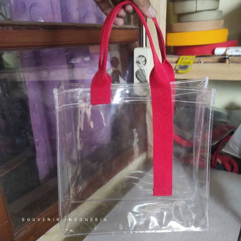 

Tas transparan Goodie bag natal mika tebal