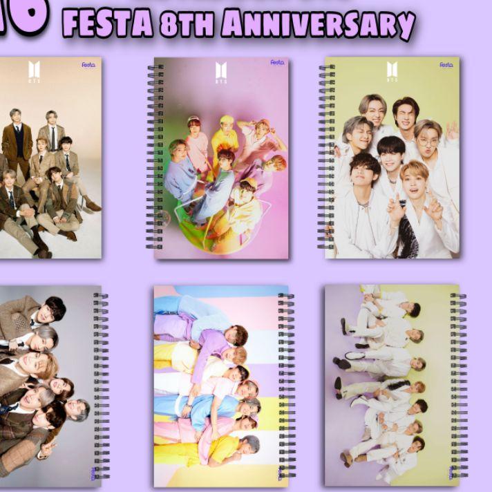 

ゥ [Unaverse] NOTEBOOK A6 BTS FESTA 2021 8th Anniversary Buku Murah ひ