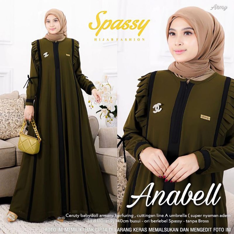 Anabell maxy dress/gamis ceruty terburu/Shaffa maxy