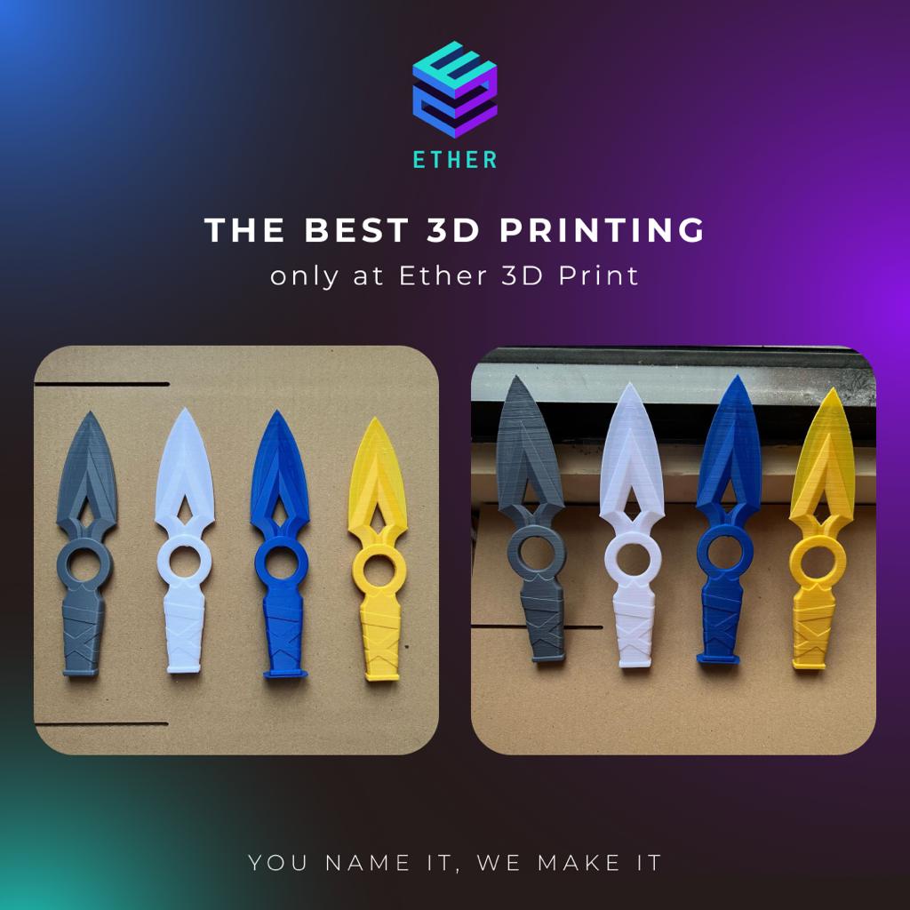 Valorant Jett Knife Kunai 3D Print