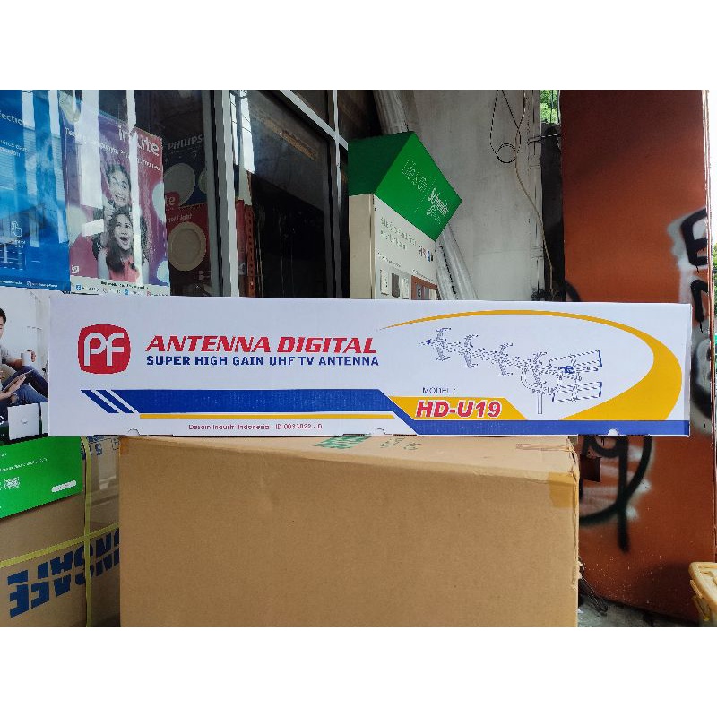 Antena Digital Outdoor PF HDU19 + Kabel Jernih untuk STB