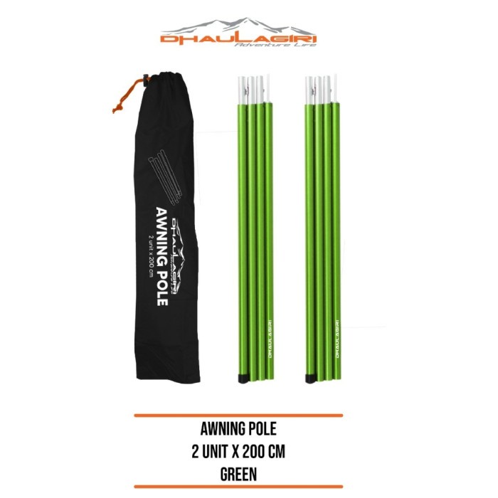 Tenda Camping Awning Pole Tiang Flysheet Tenda Dhaulagiri