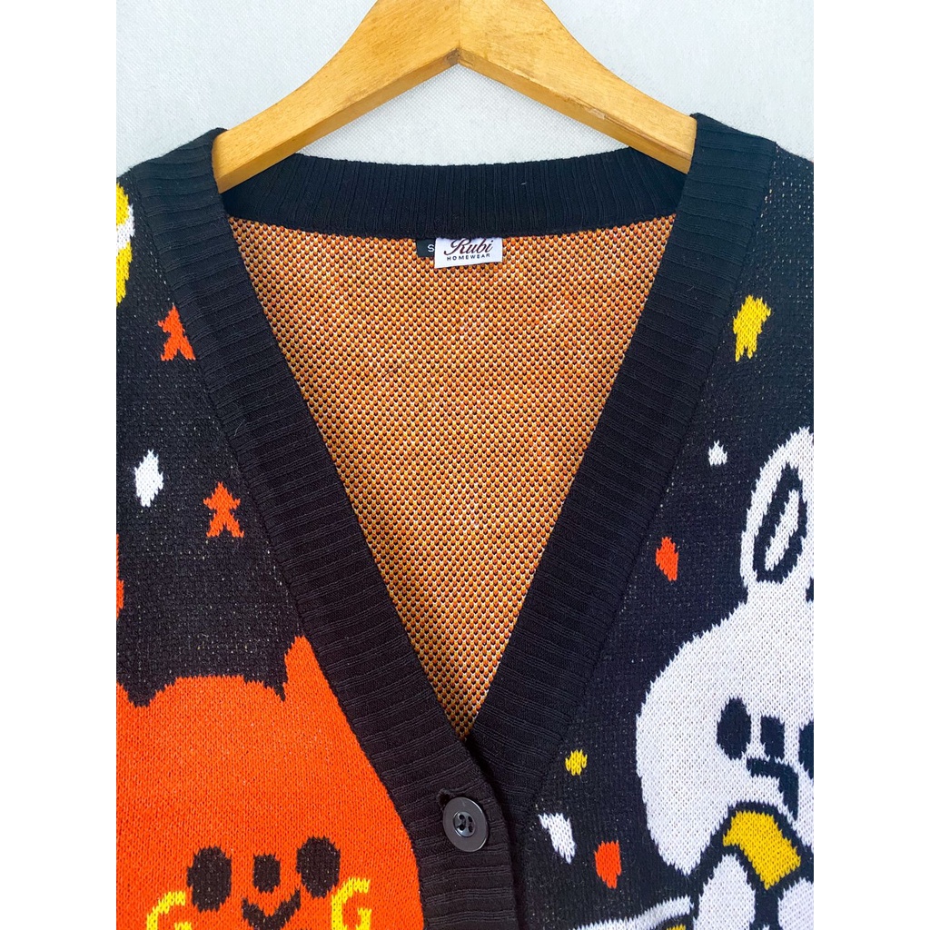 Knit cardigan winnie harajuku unisex lucu