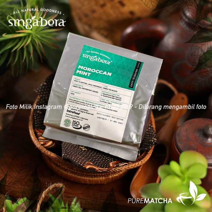 

SINGABERA - MOROCCAN MINT 100GR GREENTEA MINT PREMIUM CAFE TEH HOTEL
