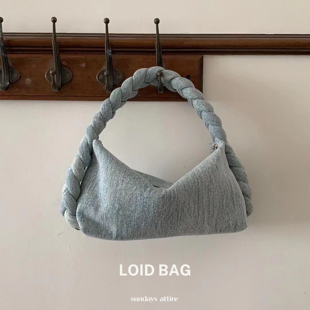 Sundays Attire - LOID Braided Denim Shoulder Bag / Sling Bag/ Tas Wanita