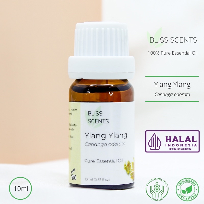 BLISS SCENTS Ylang Ylang / Bunga Kananga Essential Oil Aromatherapy 100% Murni Therapeutic Grade Aromaterapi